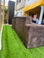 Barely Used Top Quality V Shape Sofa Set With Ottoman - Image 21