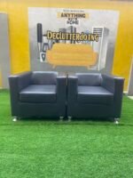 Barely Used 2 Single Leather Chairs - Image 3