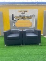 Barely Used 2 Single Leather Chairs