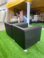 Barely Used 2 Single Leather Chairs - Image 4