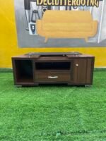 Barely Used Glass Top Tv Console - Image 9