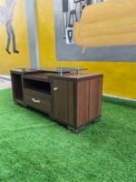 Barely Used Glass Top Tv Console - Image 7