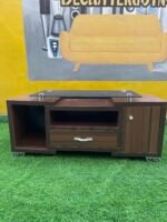 Barely Used Glass Top Tv Console - Image 6