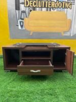 Barely Used Glass Top Tv Console