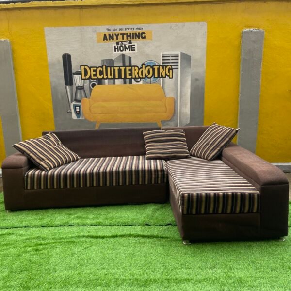 5 Seater L Shape Sofa ( needs cleaning and adjustment)