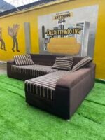 5 Seater L Shape Sofa ( needs cleaning and adjustment) - Image 5
