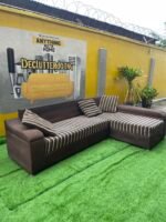 5 Seater L Shape Sofa ( needs cleaning and adjustment) - Image 3