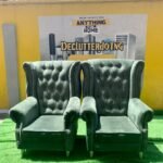 Barely Used Green Modern Accent Chair(Each)