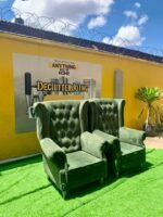 Barely Used Green Modern Accent Chair(Each) - Image 6