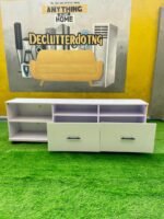Barely Used Top Quality White Tv Console - Image 9