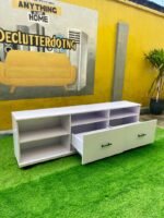 Barely Used Top Quality White Tv Console - Image 8