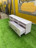 Barely Used Top Quality White Tv Console - Image 6