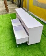 Barely Used Top Quality White Tv Console - Image 7