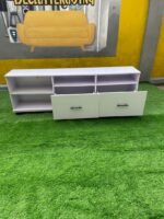 Barely Used Top Quality White Tv Console - Image 5