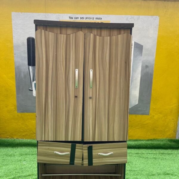 Neatly Used Wardrobe With 2 Doors and 2 Drawer With Shoe Rack