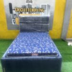 Brand New 4.5By6 Upholstery Bedframe With Vitafoam 12inch Semi Orthopedic Mattress