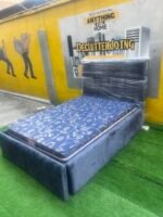 Brand New 4.5By6 Upholstery Bedframe With Vitafoam 12inch Semi Orthopedic Mattress - Image 4