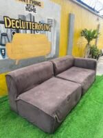 Neatly Used 2 Seater Brown Sofa - Image 6