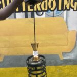 Barely Used Single Gold And Black Pendant Chanderllier