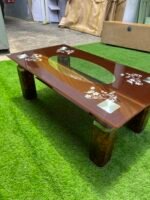 Barely Used Brown Tempered Glass Center Table - Image 2