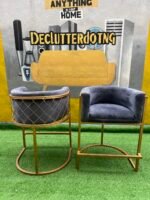 Barely Used Grey And Gold Make Up Chair
