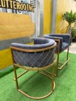 Barely Used Grey And Gold Make Up Chair - Image 5