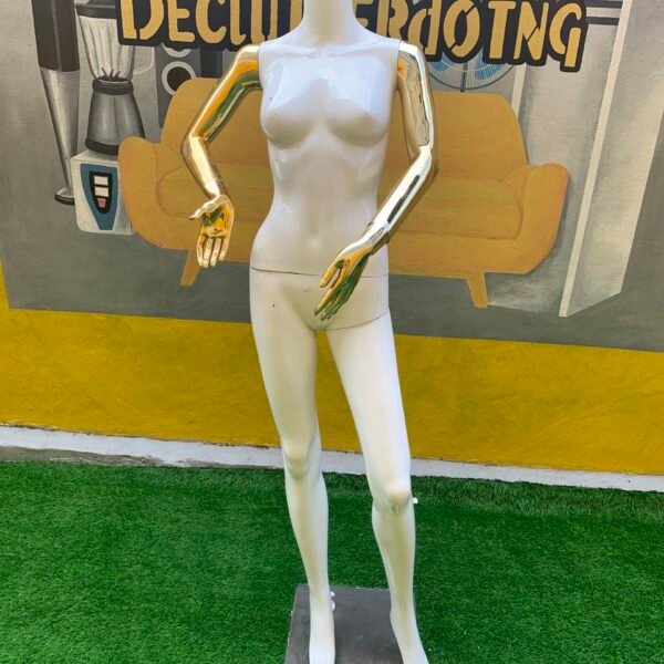 Neatly Used Gold And White Mannequine Without Head