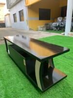 Barely Used Brown Glossy Tv Console - Image 6