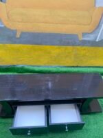 Barely Used Brown Glossy Tv Console - Image 3