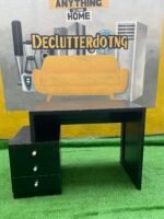 Barely Used Brown Office Table With Drawer - Image 9