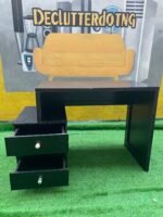 Barely Used Brown Office Table With Drawer - Image 10