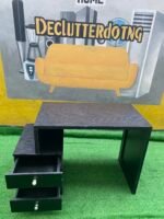Barely Used Brown Office Table With Drawer - Image 8