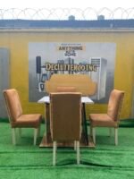 Neatly Used 4 Seater Yellow Dinning Set ( table needs some screws) - Image 4