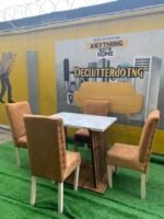 Neatly Used 4 Seater Yellow Dinning Set ( table needs some screws) - Image 3