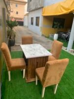 Neatly Used 4 Seater Yellow Dinning Set ( table needs some screws) - Image 2