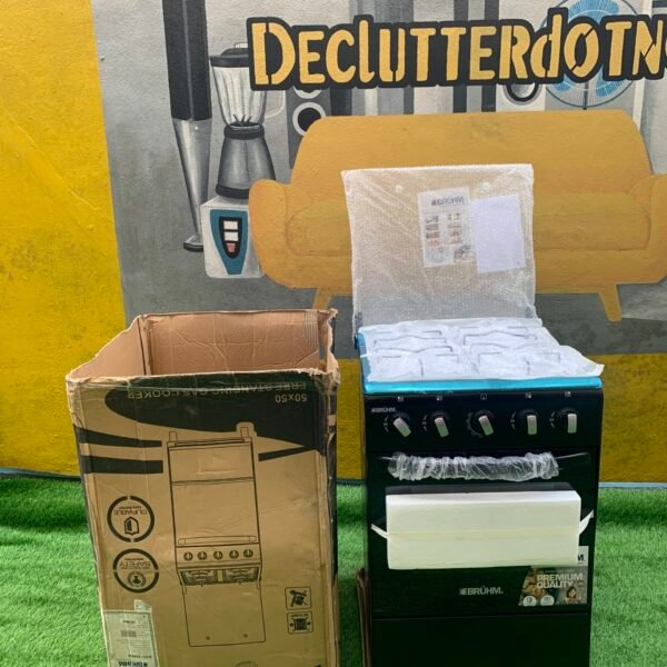 Brand new Bruhm 4 Burner Gas Cooker +Oven - Black BGC 5540IB