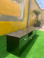 Barely Used Black Floating Console with 4 drawers - Image 2