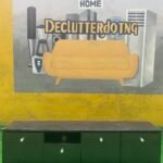 Barely Used Black Floating Console with 4 drawers