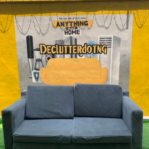 Neatly Used 2 Seater Grey sofa Set