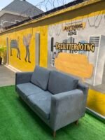 Neatly Used 2 Seater Grey sofa Set - Image 6