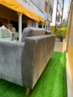 Neatly Used 2 Seater Grey sofa Set - Image 7
