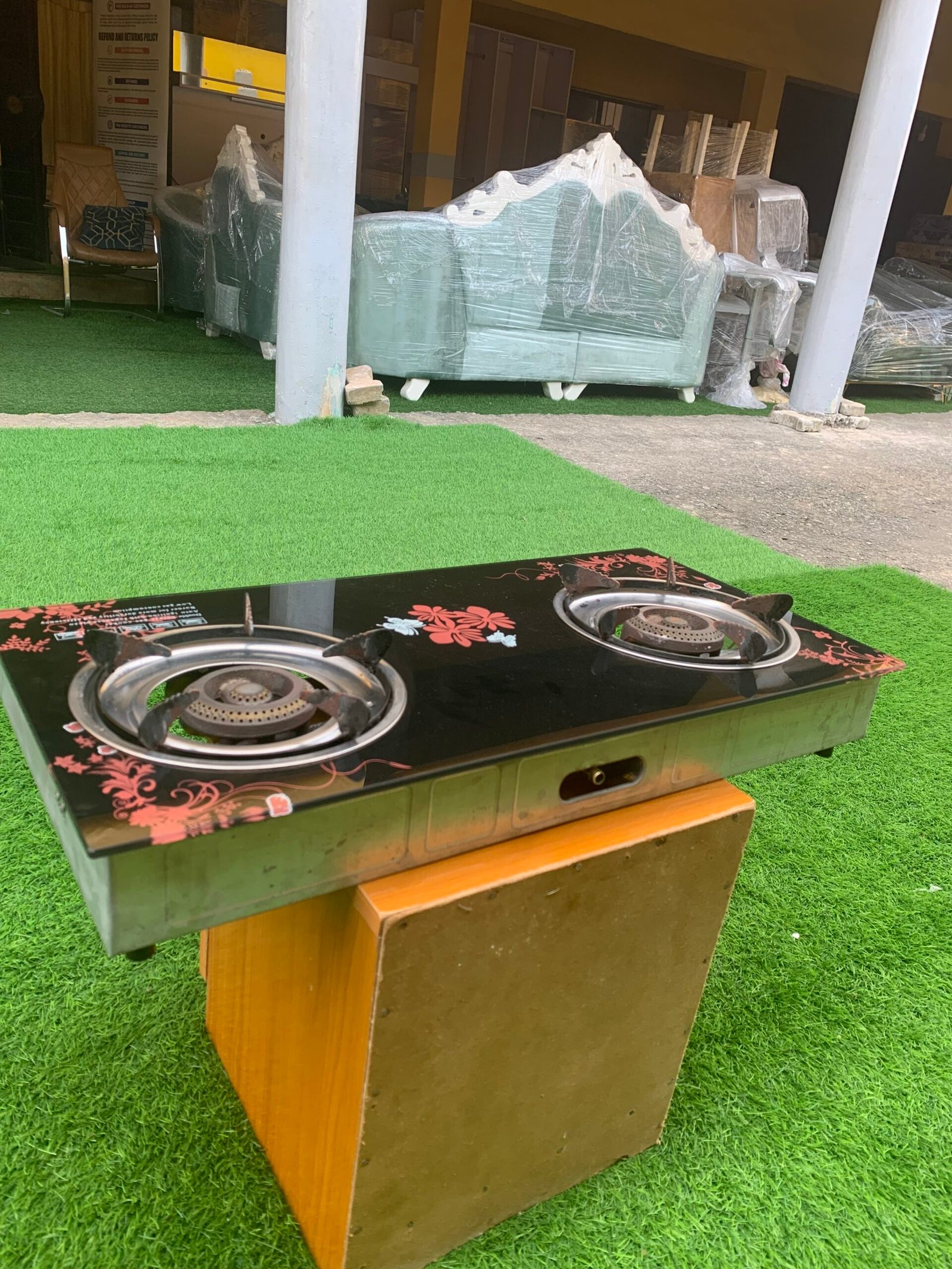 IMG_4067 2 Barely Used LG Double Burner Table Top Gas Cooker - Image 1