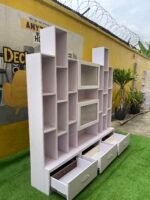 Barely Used Multipurpose White Book And Drink Shelf - Image 7