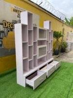 Barely Used Multipurpose White Book And Drink Shelf - Image 2