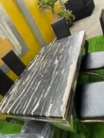 Neatly Used 6 Seater Marble Top Dinning Set(slightly peeled) - Image 7