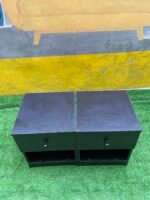 Barely Used 6by6 Black Sued Bedframe With Mattress And Two Side Drawers - Image 10