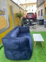 Relatively New 2 Seater Bin Bag Sofa With Mini Table - Image 5