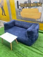 Relatively New 2 Seater Bin Bag Sofa With Mini Table - Image 2
