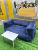 Relatively New 2 Seater Bin Bag Sofa With Mini Table - Image 6