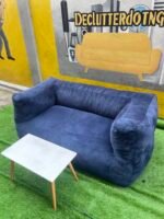 Relatively New 2 Seater Bin Bag Sofa With Mini Table - Image 3